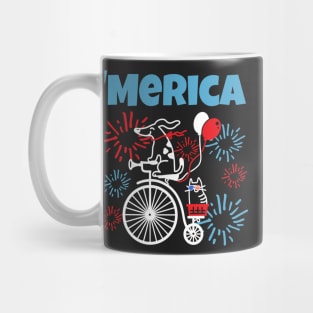 America 'Merica Bike, Patriotic Fourth of July Mug